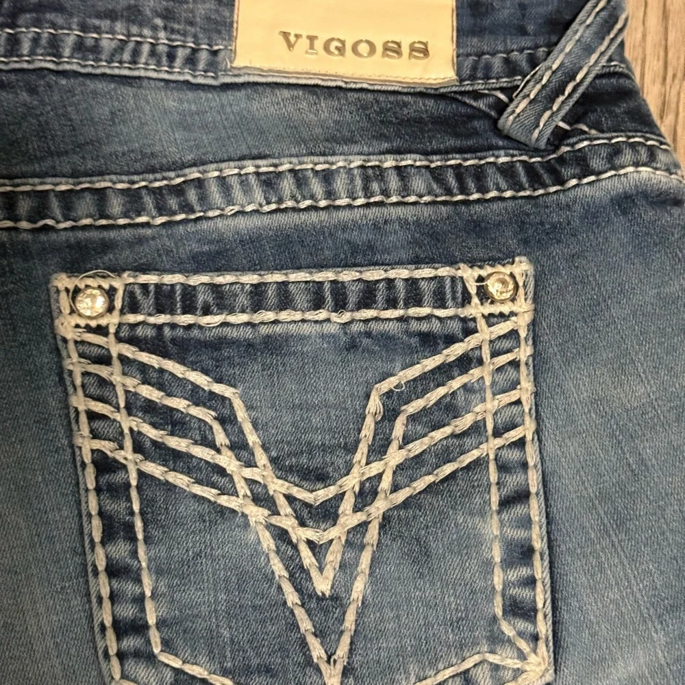 Vigoss Distressed Blue Jean Shorts - Picture 4 of 6